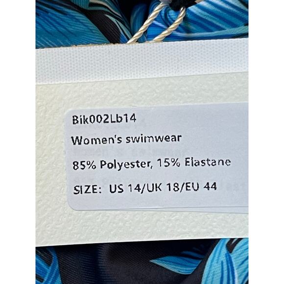 NWT Ecupper Women U Neck One Piece Swimsuit Size 14 - Picture 5 of 6
